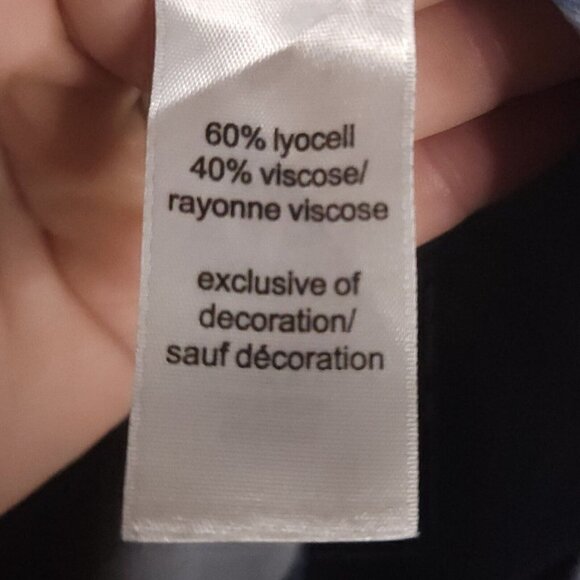 Maurices Womens Blue Lyocel Blend Lace Detail Button Down Large - Picture 6 of 6